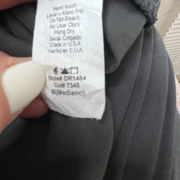 Mod Ref Womens Black Sleeveless Round Neck Asymmetrical Hem Draped Dress Size M - Picture 10 of 10